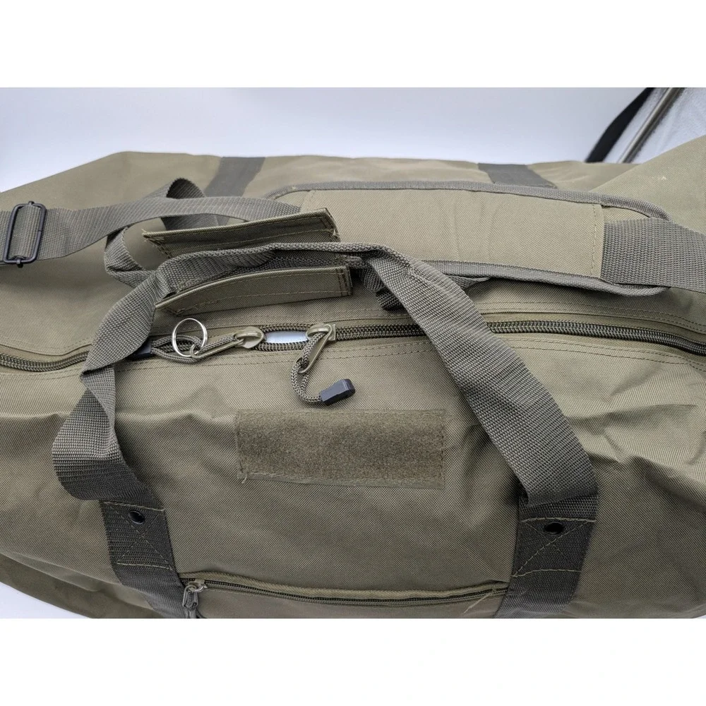 Military Style Olive Green Canvas Duffel Bag Tactical Travel Gear 31 Inch